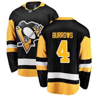 Youth Dave Burrows Pittsburgh Penguins Fanatics Branded Home Jersey - Breakaway Black