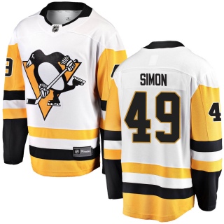 Youth Dominik Simon Pittsburgh Penguins Fanatics Branded Away Jersey - Breakaway White