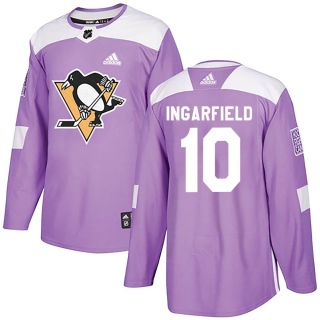 Youth Earl Ingarfield Pittsburgh Penguins Adidas Fights Cancer Practice Jersey - Authentic Purple