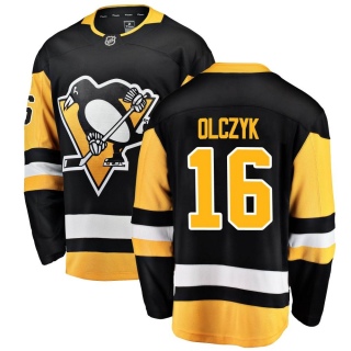Youth Ed Olczyk Pittsburgh Penguins Fanatics Branded Home Jersey - Breakaway Black
