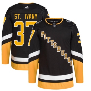 Youth Jack St. Ivany Pittsburgh Penguins Adidas 2021/22 Alternate Primegreen Pro Player Jersey - Authentic Black