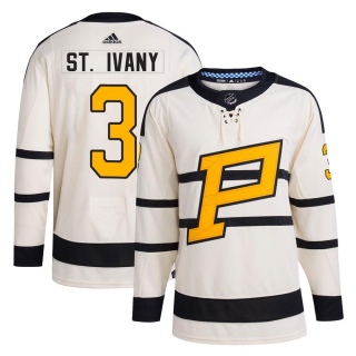 Youth Jack St. Ivany Pittsburgh Penguins Adidas 2023 Winter Classic Jersey - Authentic Cream