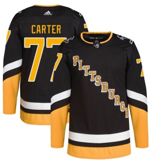 Youth Jeff Carter Pittsburgh Penguins Adidas 2021/22 Alternate Primegreen Pro Player Jersey - Authentic Black
