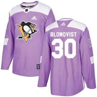 Youth Joel Blomqvist Pittsburgh Penguins Adidas Fights Cancer Practice Jersey - Authentic Purple