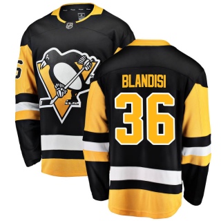 Youth Joseph Blandisi Pittsburgh Penguins Fanatics Branded Home Jersey - Breakaway Black