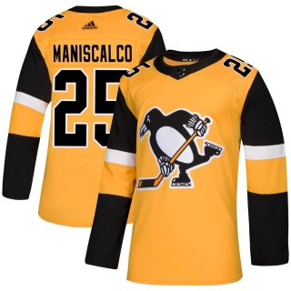 Youth Josh Maniscalco Pittsburgh Penguins Adidas Alternate Jersey - Authentic Gold
