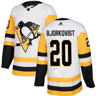 Youth Kasper Bjorkqvist Pittsburgh Penguins Adidas Away Jersey - Authentic White