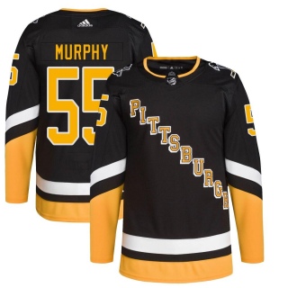 Youth Larry Murphy Pittsburgh Penguins Adidas 2021/22 Alternate Primegreen Pro Player Jersey - Authentic Black