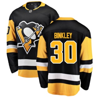 Youth Les Binkley Pittsburgh Penguins Fanatics Branded Home Jersey - Breakaway Black