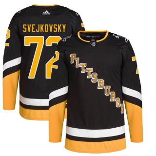 Youth Lukas Svejkovsky Pittsburgh Penguins Adidas 2021/22 Alternate Primegreen Pro Player Jersey - Authentic Black