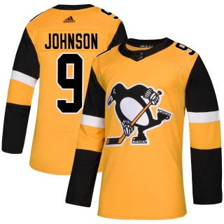 Youth Mark Johnson Pittsburgh Penguins Adidas Alternate Jersey - Authentic Gold