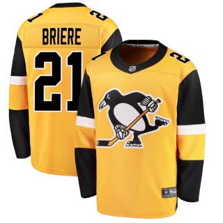 Youth Michel Briere Pittsburgh Penguins Fanatics Branded Alternate Jersey - Breakaway Gold