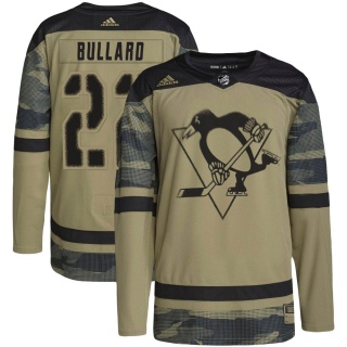 Youth Mike Bullard Pittsburgh Penguins Adidas Military Appreciation Practice Jersey - Authentic Camo