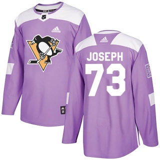 Youth Pierre-Olivier Joseph Pittsburgh Penguins Adidas Fights Cancer Practice Jersey - Authentic Purple
