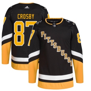 Youth Sidney Crosby Pittsburgh Penguins Adidas 2021/22 Alternate Primegreen Pro Player Jersey - Authentic Black