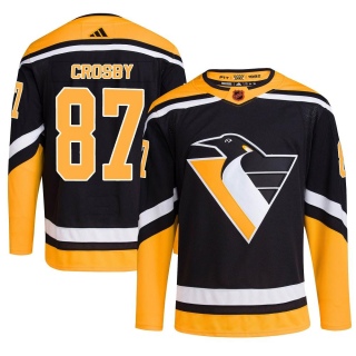 Youth Sidney Crosby Pittsburgh Penguins Adidas Reverse Retro 2.0 Jersey - Authentic Black