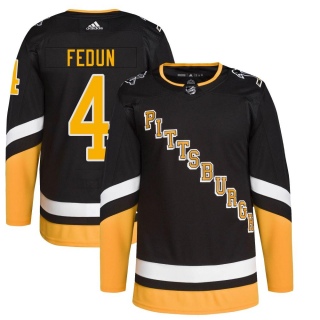 Youth Taylor Fedun Pittsburgh Penguins Adidas 2021/22 Alternate Primegreen Pro Player Jersey - Authentic Black
