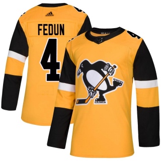 Youth Taylor Fedun Pittsburgh Penguins Adidas Alternate Jersey - Authentic Gold