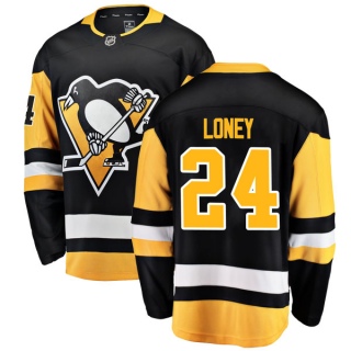 Youth Troy Loney Pittsburgh Penguins Fanatics Branded Home Jersey - Breakaway Black