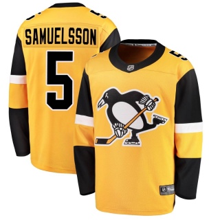Youth Ulf Samuelsson Pittsburgh Penguins Fanatics Branded Alternate Jersey - Breakaway Gold