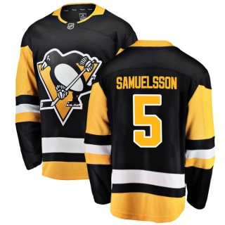 Youth Ulf Samuelsson Pittsburgh Penguins Fanatics Branded Home Jersey - Breakaway Black
