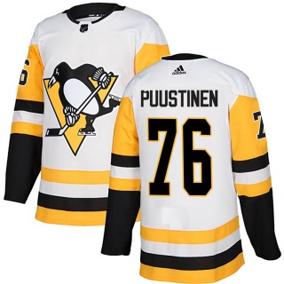 Youth Valtteri Puustinen Pittsburgh Penguins Adidas Away Jersey - Authentic White