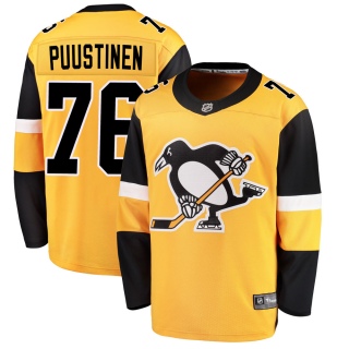 Youth Valtteri Puustinen Pittsburgh Penguins Fanatics Branded Alternate Jersey - Breakaway Gold